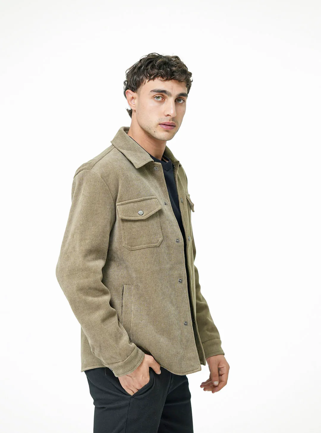 Blouson col chemise d.face